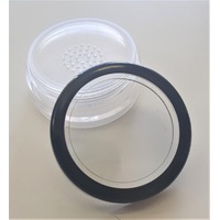 Powder Jar with Sifter and Clear Lid for Cosmetics - 45 mm