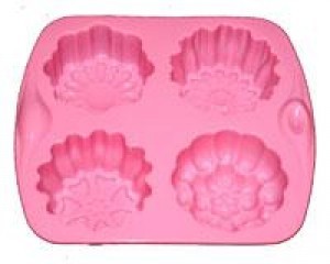 Silicone Soap Mould - Fancy Rounds (4 Cavity)