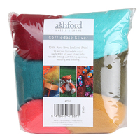 Corriedale Sliver Pack 7 Colour - Aztec - 100 grams bag